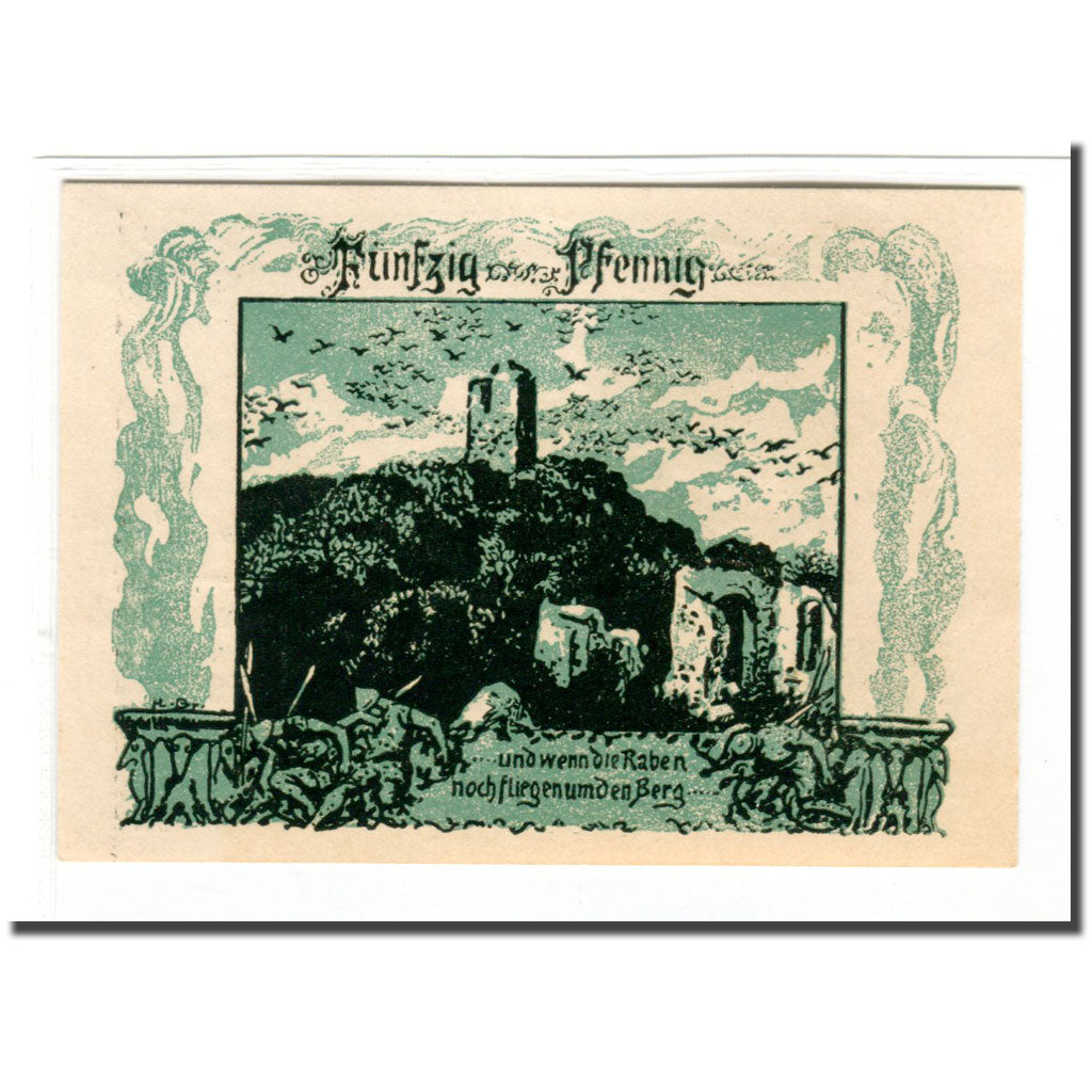Billete, Alemania, Frankenhausen, 50 Pfennig, paysage, 1921, 1921-07-31, SC