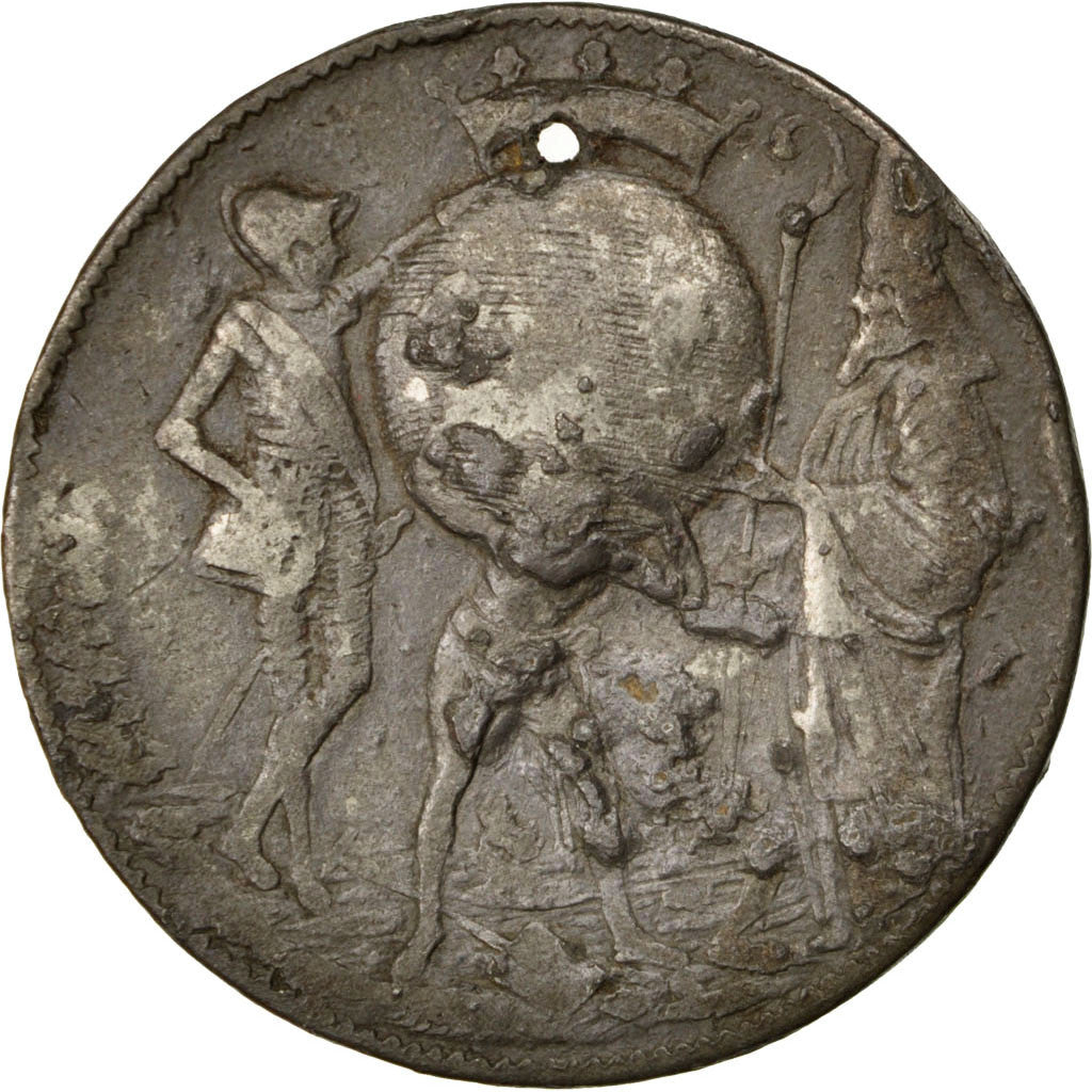 France, Medal, End of Monarchy, Politics, Society, War, VF(30-35), Tin