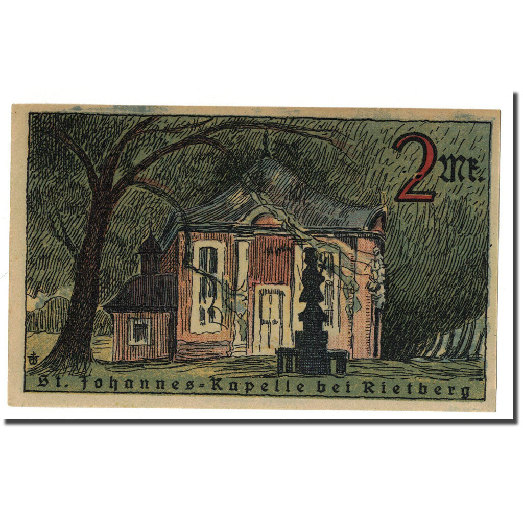 Biljet, Duitsland, Rietberg, 2 Mark, paysage 3, 1921, 1921-05-12, SPL