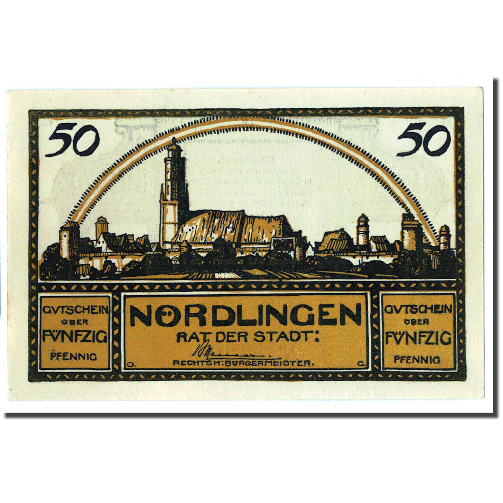 Biljet, Duitsland, Nordlingen, 50 Pfennig, Poeme 2, 1920, 1920-12-01, SPL