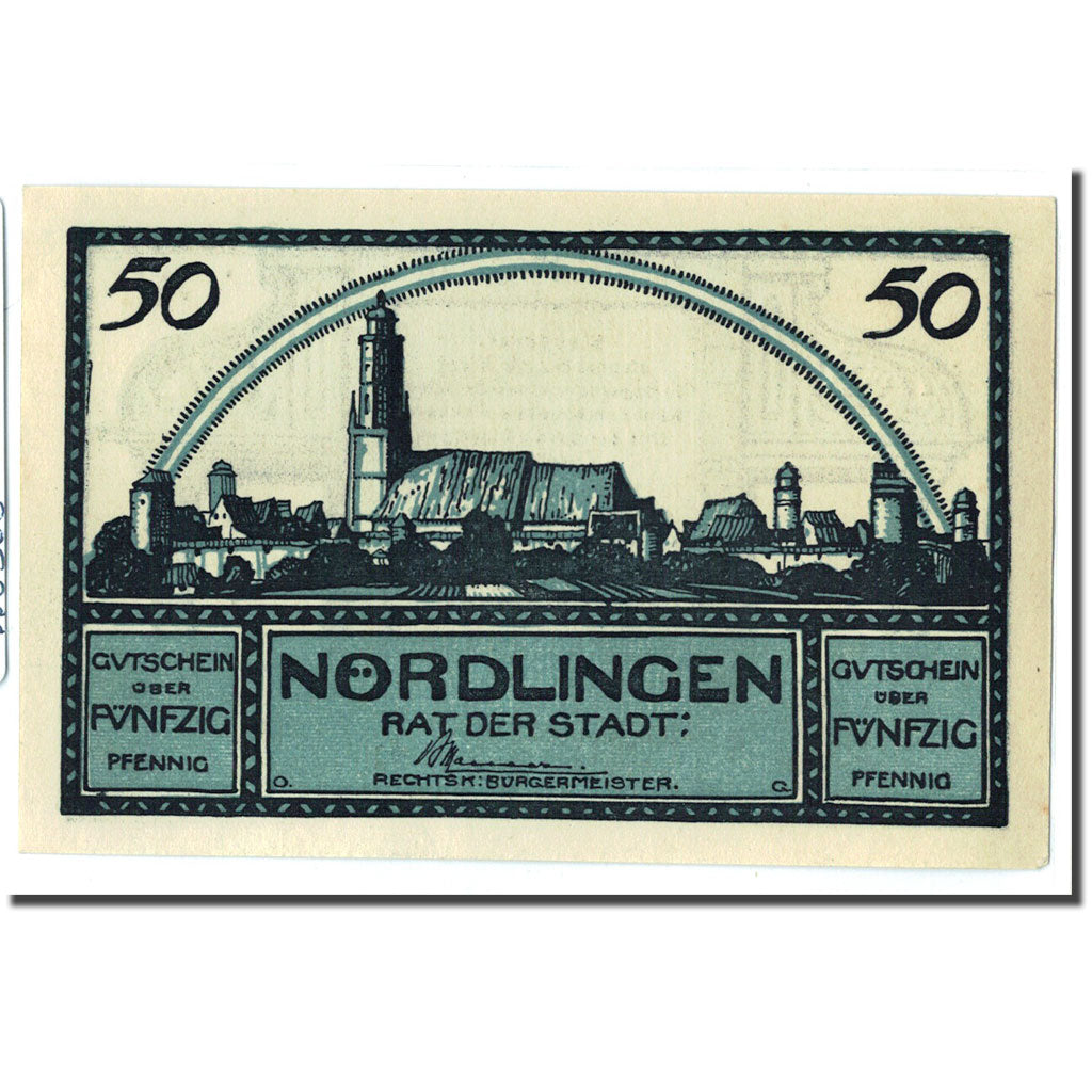 Banknote, Germany, Nordlingen, 50 Pfennig, Poeme 3, 1920, 1920-12-01, UNC(63)