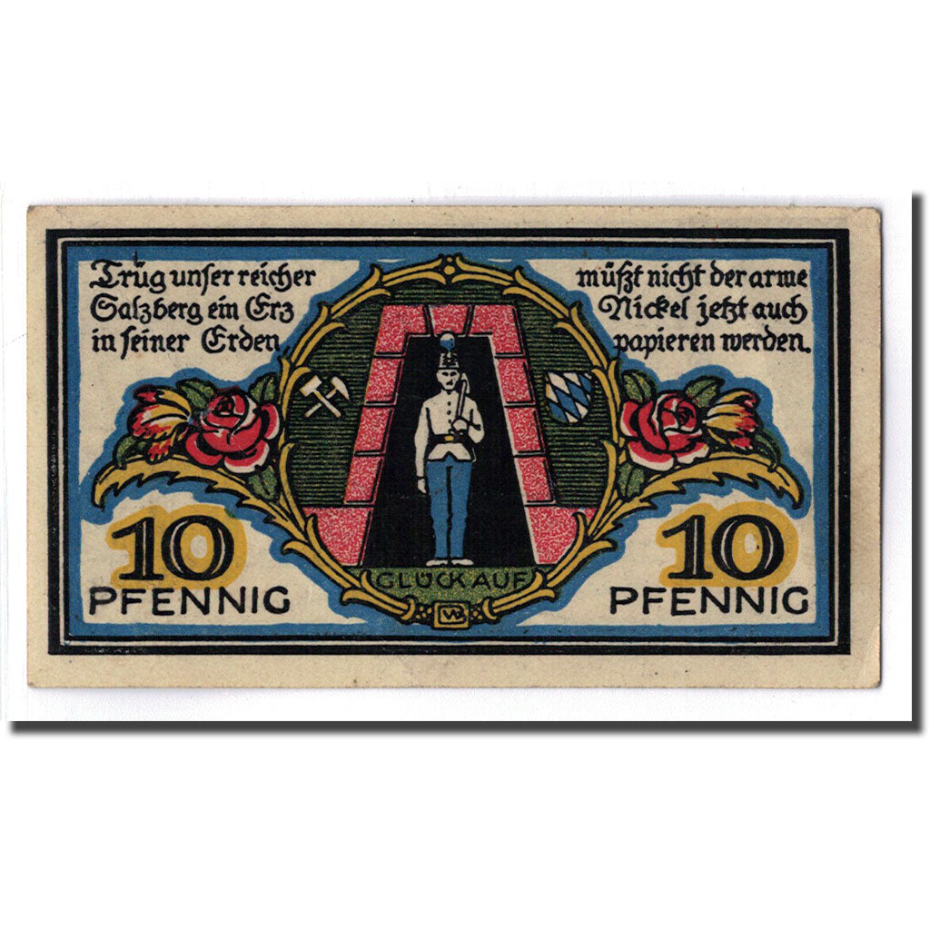 Geldschein, Deutschland, Berchtesgaden, 10 Pfennig, personnage 1, 1920