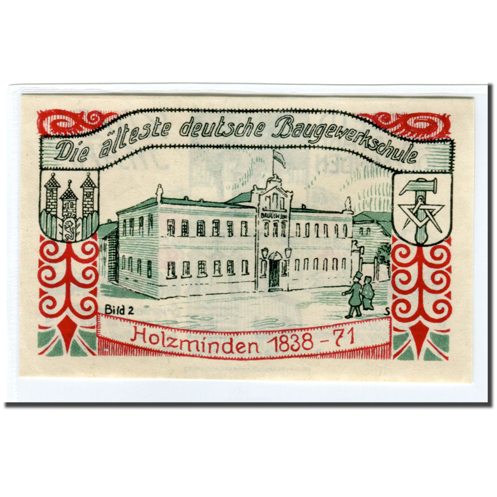 Geldschein, Deutschland, Holzminden, 2 Mark, batiment 1, 1922, 1922-05-01, UNZ-