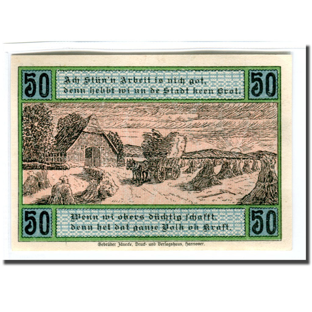 Banknote, Germany, Selsingen, 50 Pfennig, paysage, 1920, 1920-08-01, UNC(63)