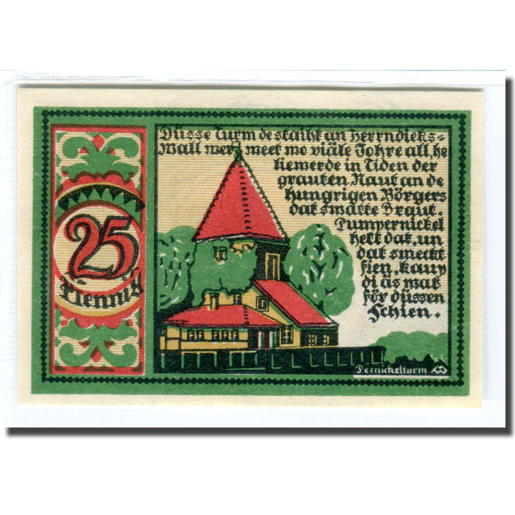 Biljet, Duitsland, Osnabruck, 25 Pfennig, Batiment, 1921, SPL, Mehl:1032.1