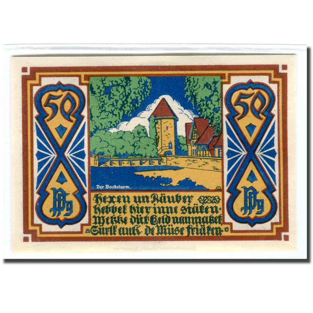 Banknote, Germany, Osnabruck, 50 Pfennig, Batiment 4, 1921, UNC(63), Mehl:1032.1
