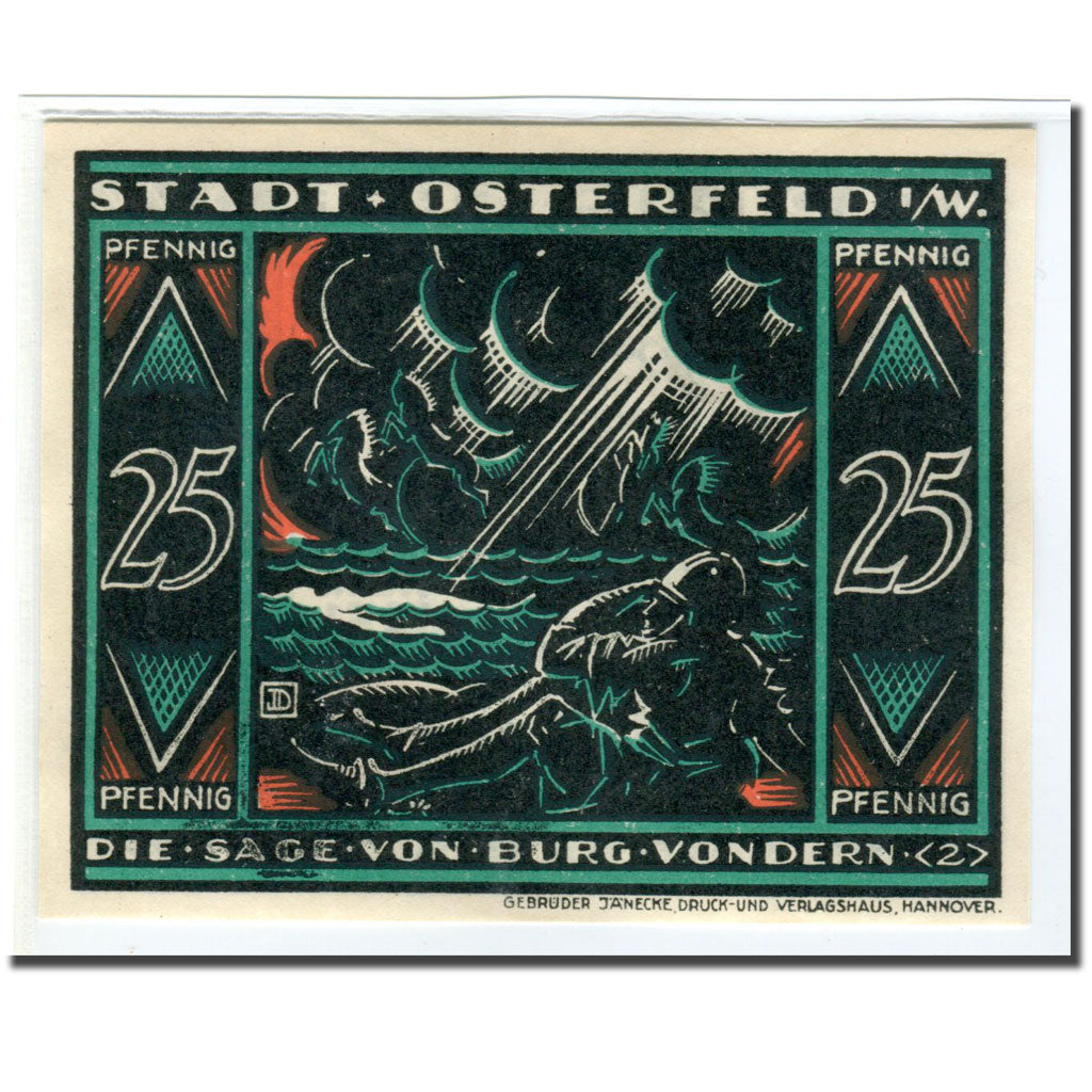Geldschein, Deutschland, Osterfeld, 25 Pfennig, personnage 1, 1921, 1921-12-15