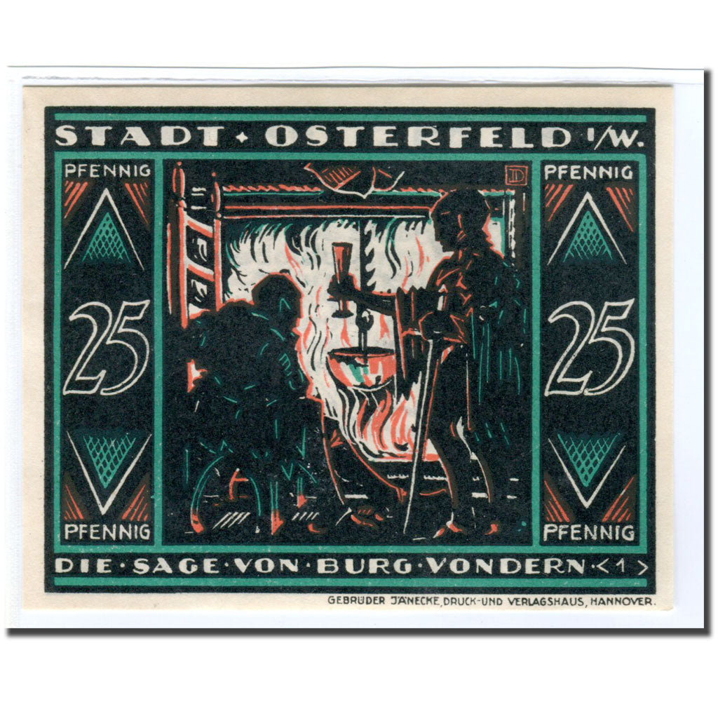 Geldschein, Deutschland, Osterfeld, 25 Pfennig, personnage 2, 1921, 1921-12-15