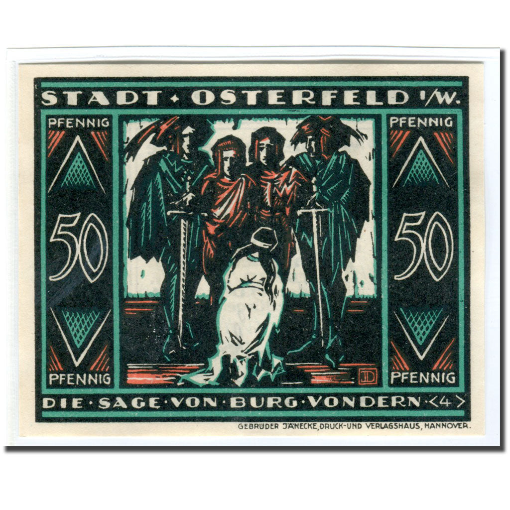 Geldschein, Deutschland, Osterfeld, 50 Pfennig, personnage 3, 1921, 1921-12-15