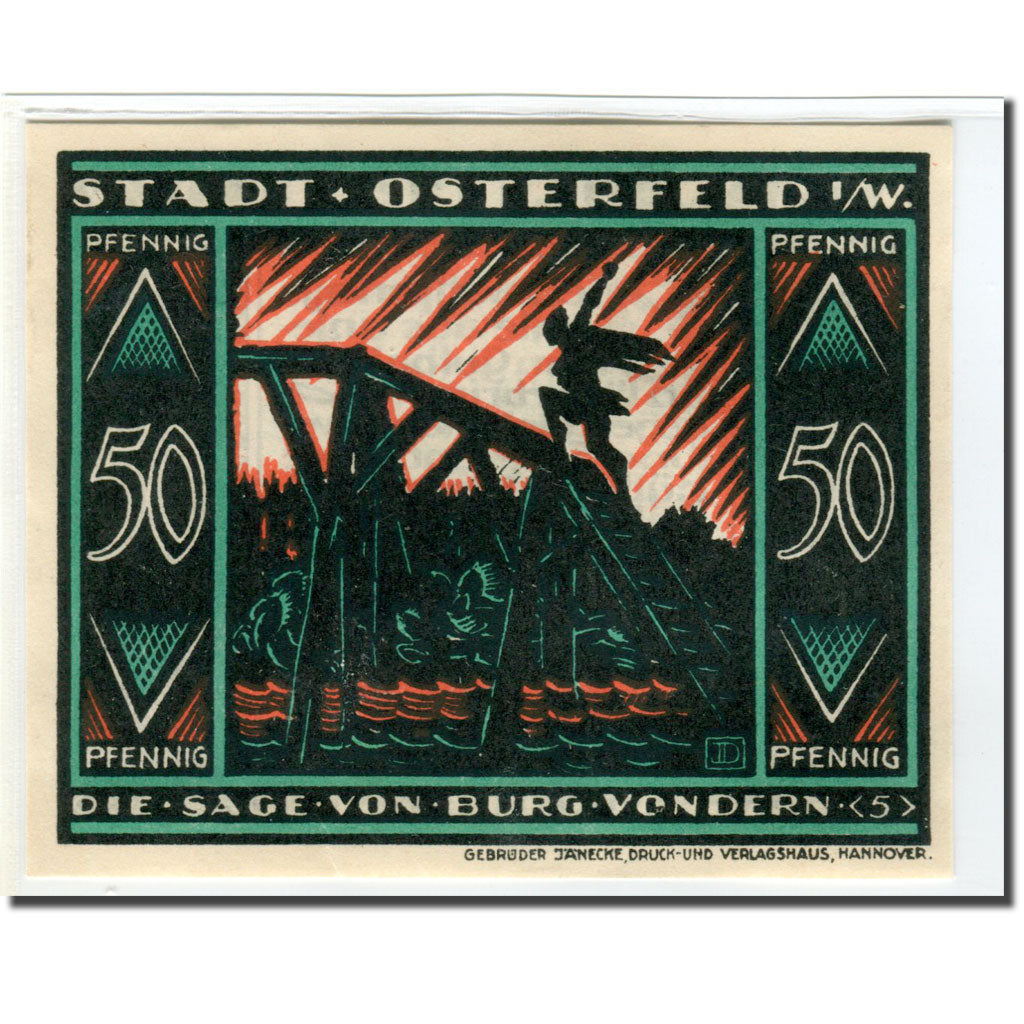 Biljet, Duitsland, Osterfeld, 50 Pfennig, personnage 4, 1921, 1921-12-15, SPL
