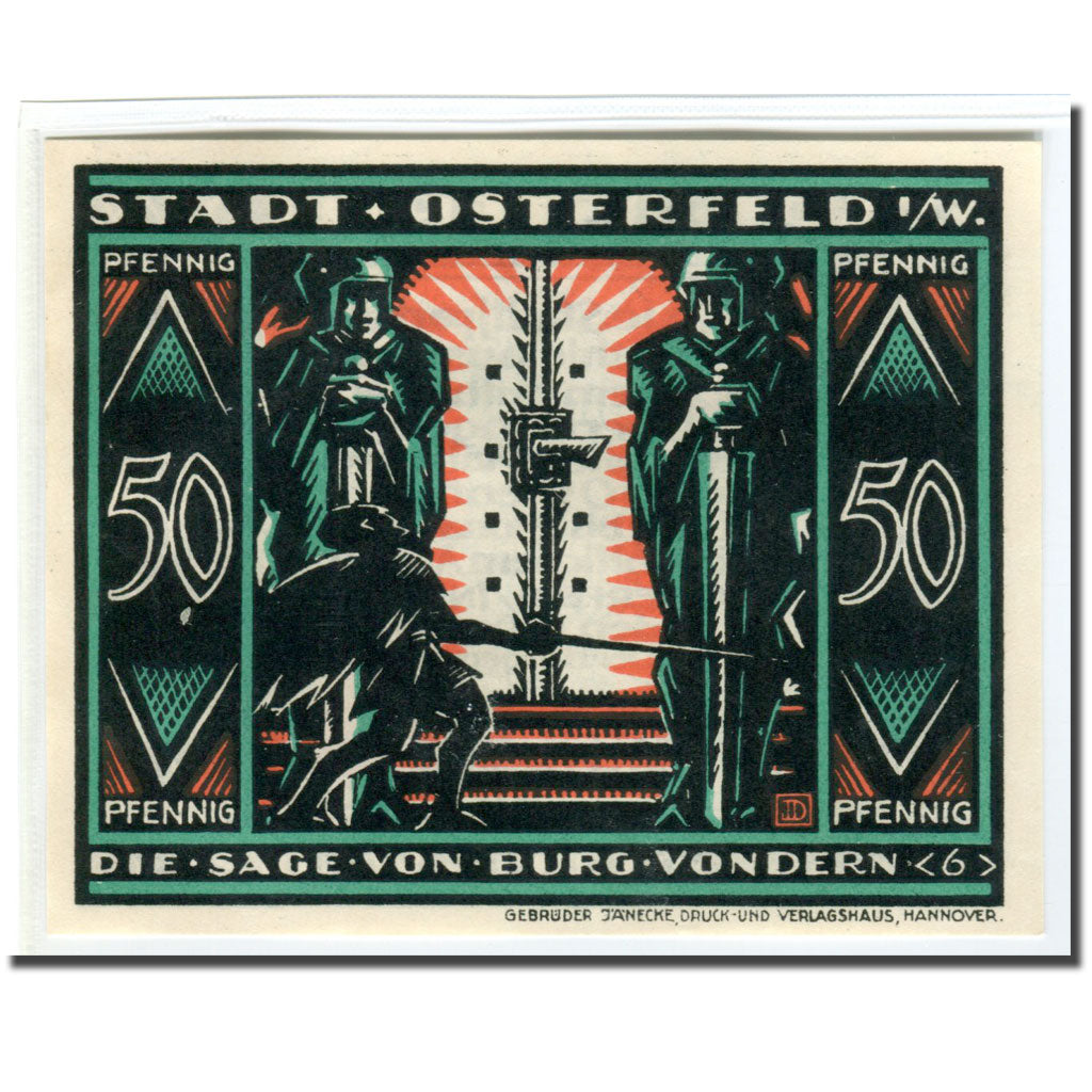 Banknote, Germany, Osterfeld, 50 Pfennig, personnage 5, 1921, 1921-12-15