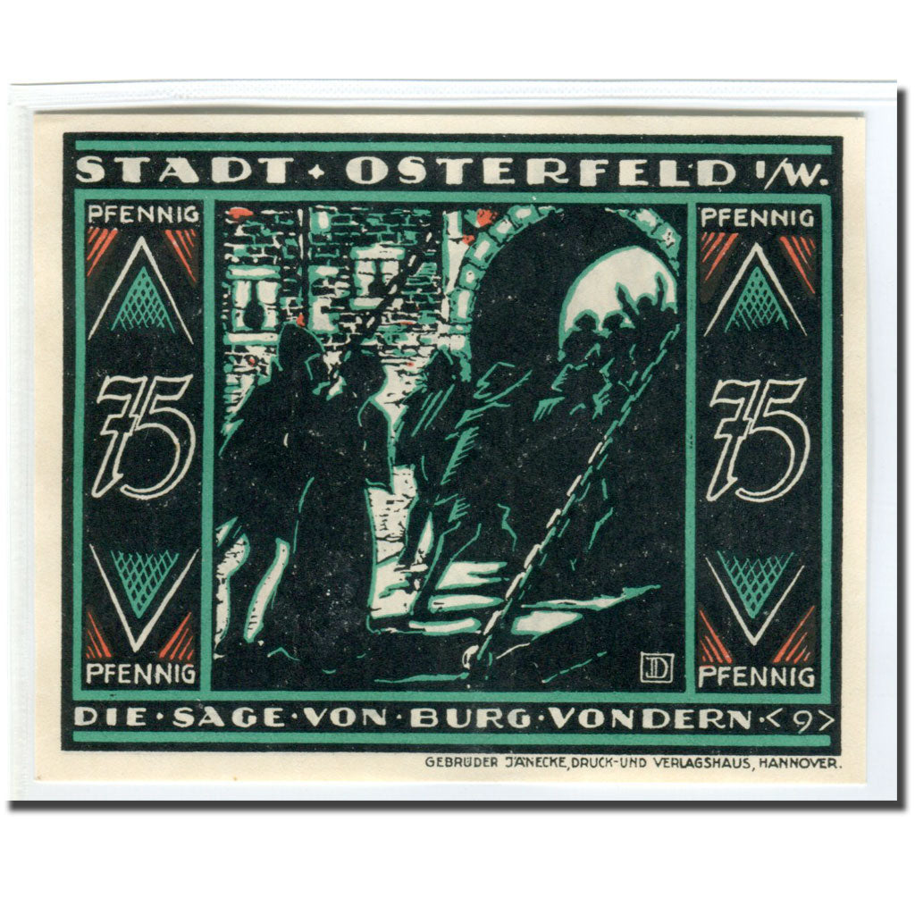 Banknote, Germany, Osterfeld, 75 Pfennig, personnage 8, 1921, 1921-12-15