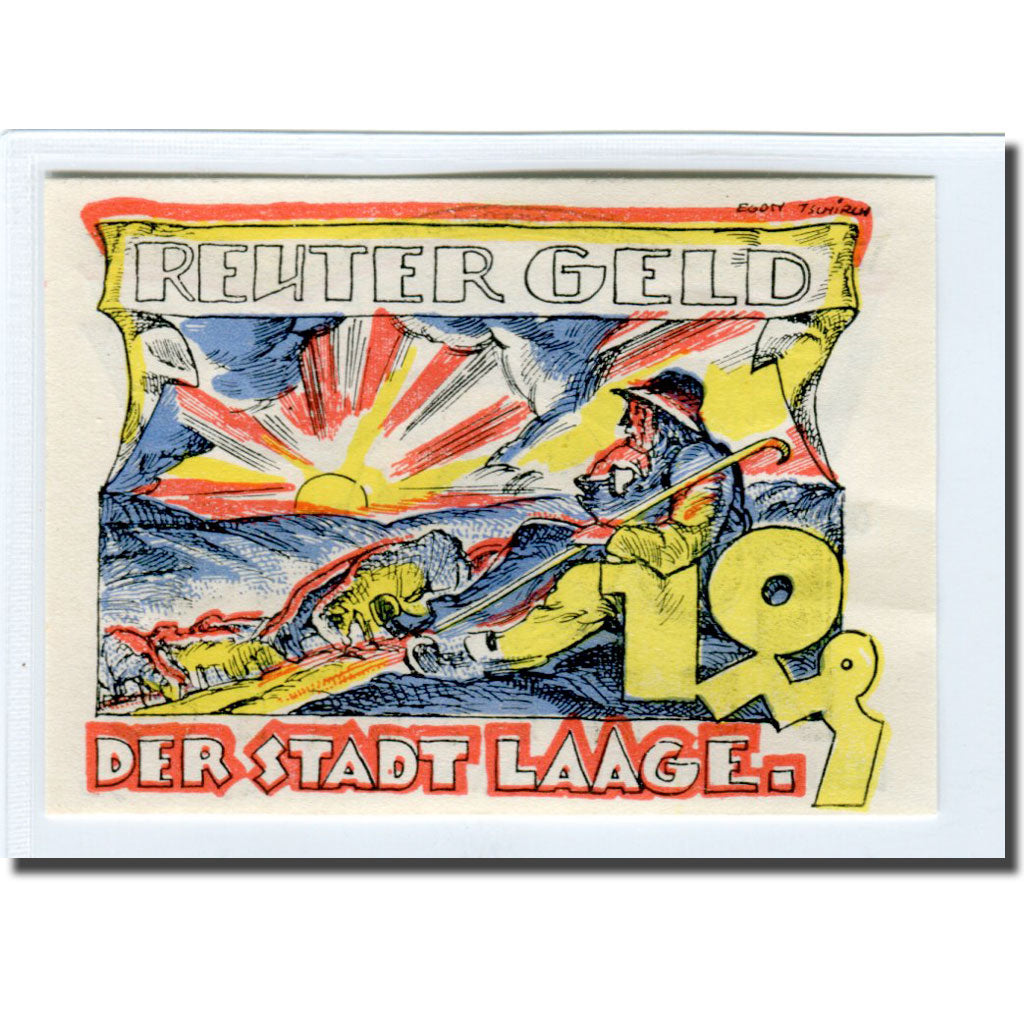 Banconote, Germania, Laage, 10 Pfennig, personnage, 1922, 1922-02-22, SPL