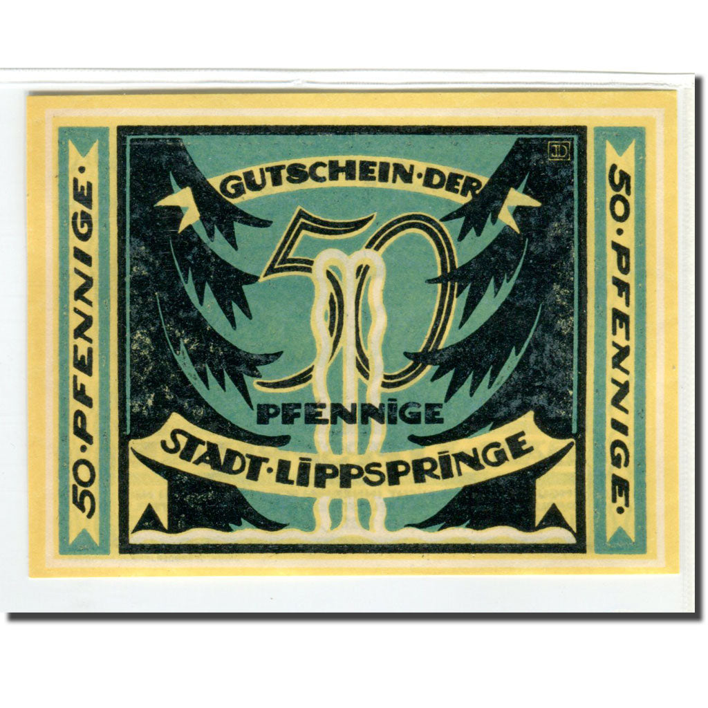 Geldschein, Deutschland, Lippspringe, 50 Pfennig, personnage, 1921, 1921-05-28