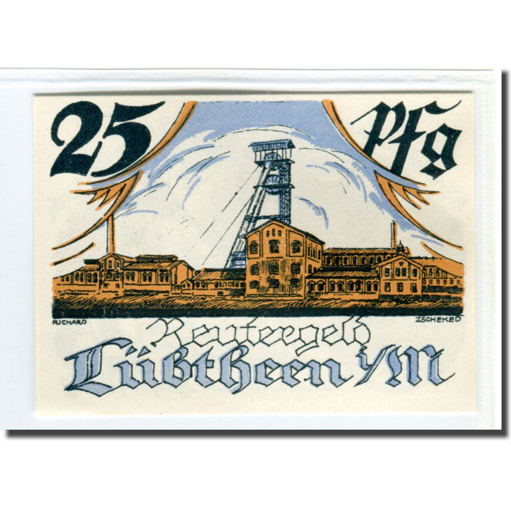 Banknote, Germany, Lübtheen, 25 Pfennig, calèche, 1922, UNC(63), Mehl:834.1