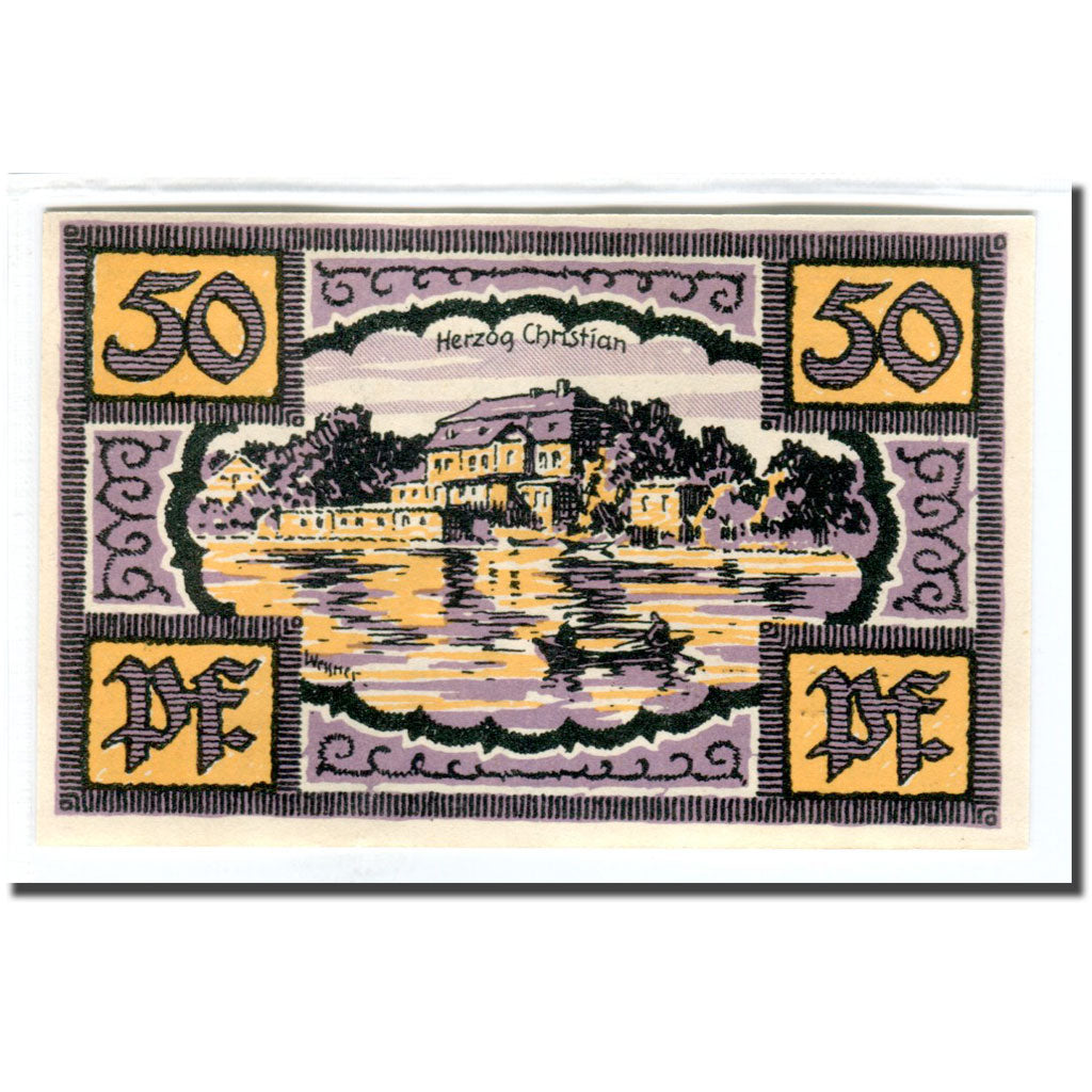 Geldschein, Deutschland, Merseburg Stadt, 50 Pfennig, batiment 2, 1921