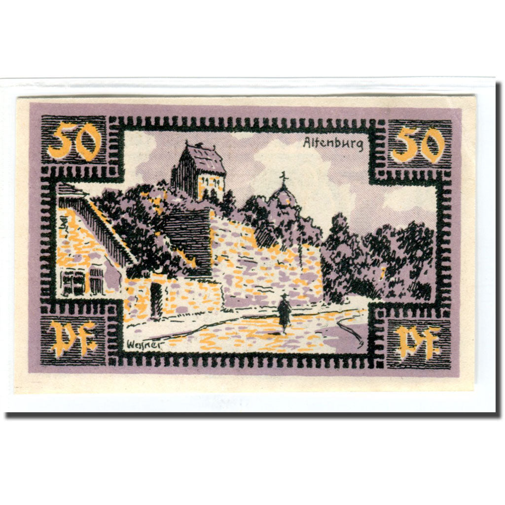 Geldschein, Deutschland, Merseburg Stadt, 50 Pfennig, Batiment 5, 1921