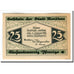 Banknote, Germany, Monschau, 25 Pfennig, paysage, 1921, 1921-07-01, UNC(63)