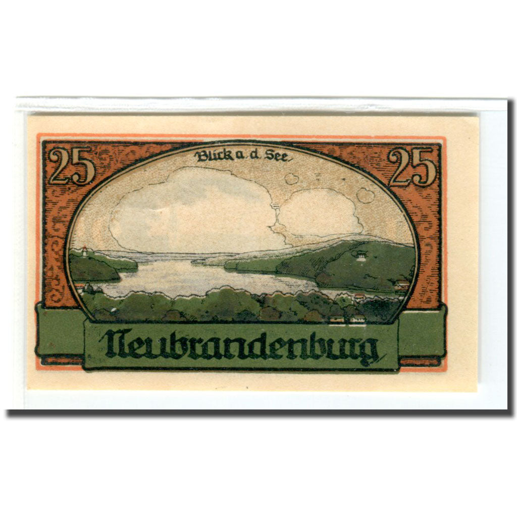 Banknote, Germany, Neubrandenburg Stadt, 25 Pfennig, paysage 2, 1921