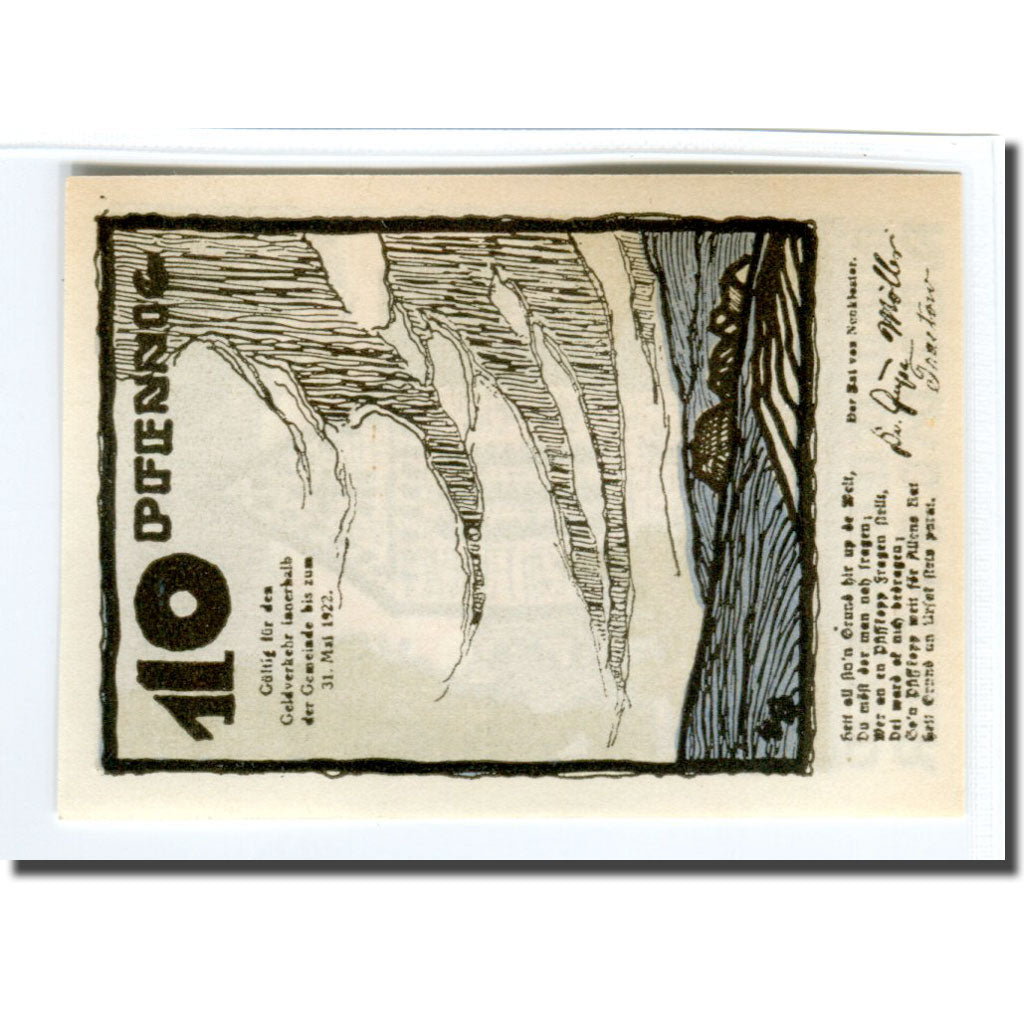 Banknote, Germany, Neukloster, 10 Pfennig, Batiment, 1922, 1922-05-31, UNC(63)