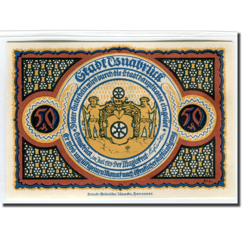Geldschein, Deutschland, Osnabruck, 50 Pfennig, village, 1921, UNZ-, Mehl:1032.1