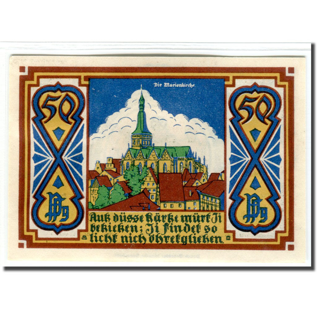 Geldschein, Deutschland, Osnabruck, 50 Pfennig, village, 1921, UNZ-, Mehl:1032.1
