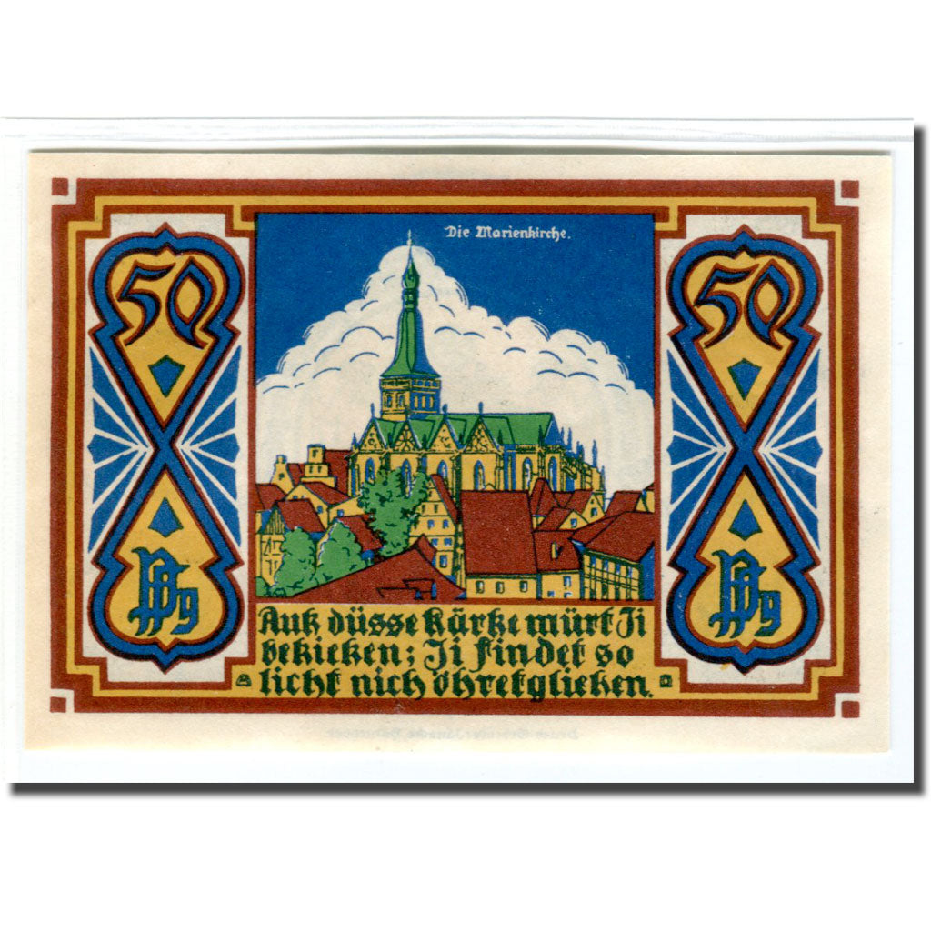 Banknote, Germany, Osnabruck, 50 Pfennig, village 1, 1921, UNC(63), Mehl:1032.1