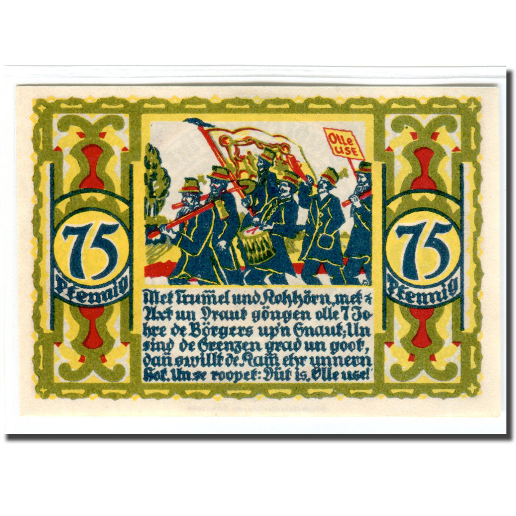 Banknote, Germany, Osnabruck, 75 Pfennig, personnage, 1921, UNC(63), Mehl:1032.1