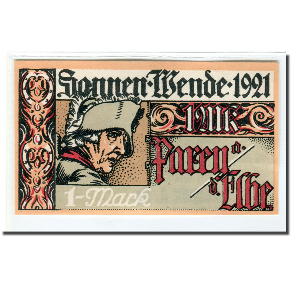 Banconote, Germania, Parey a.d Elbe, 1 Mark, personnage, 1922, 1922-04-01, SPL
