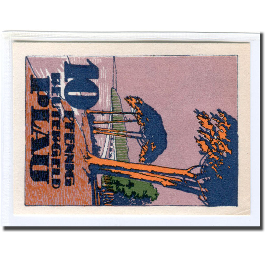 Banknote, Germany, Plau, 10 Pfennig, paysage, 1922, UNC(63), Mehl:1061.2