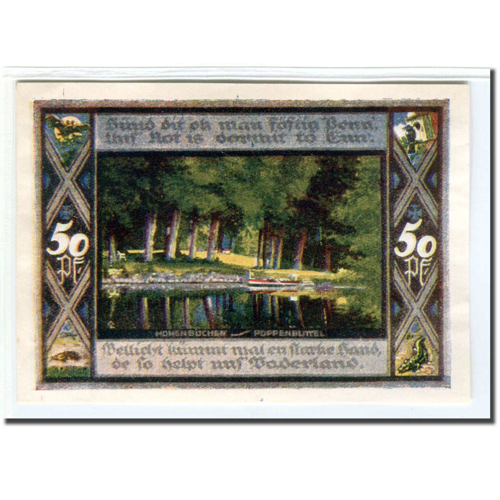 Banknote, Germany, Poppenbüttel, 50 Pfennig, paysage, 1921, 1921-07-01