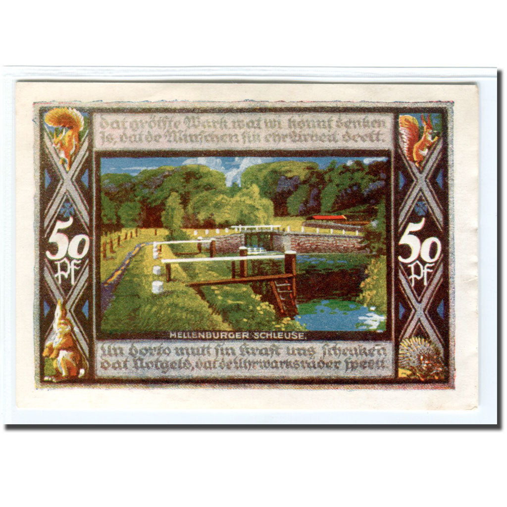 Banconote, Germania, Poppenbüttel, 50 Pfennig, paysage 1, 1921, 1921-07-01
