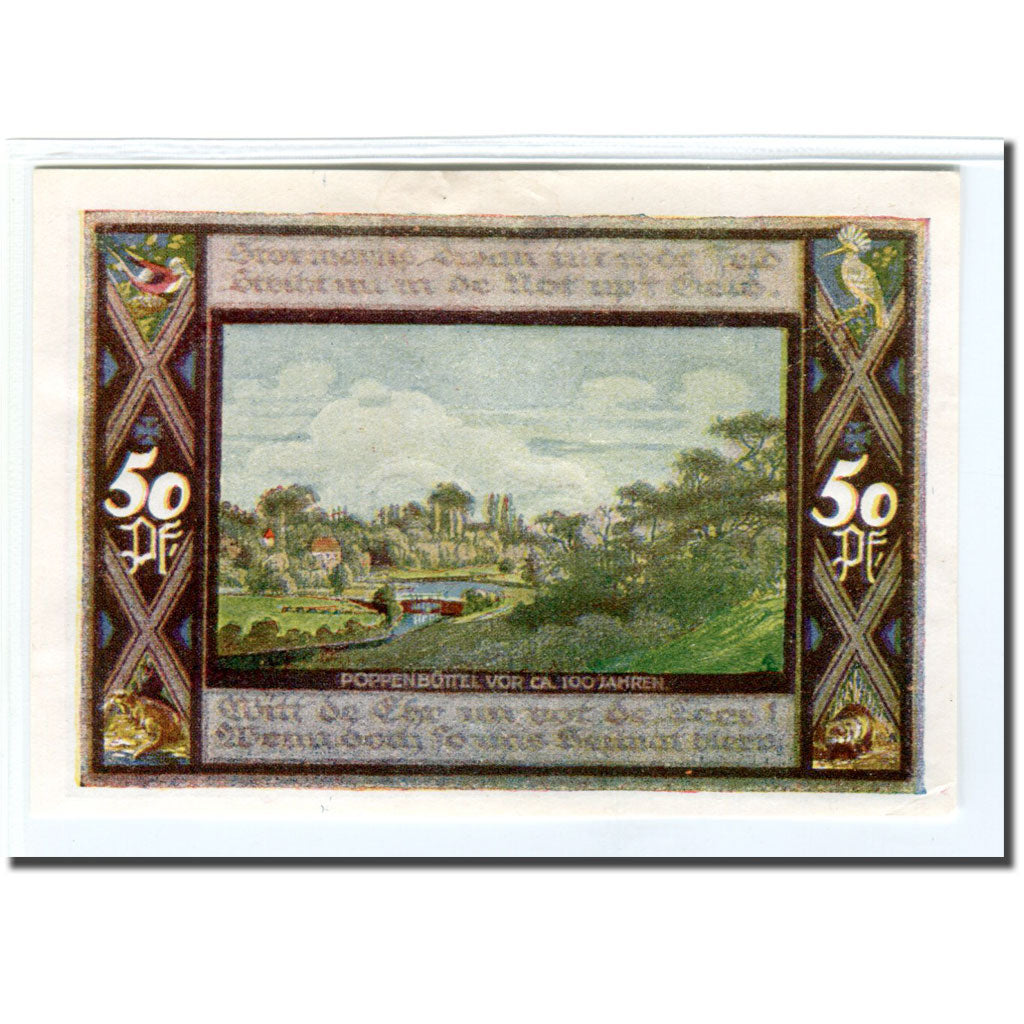 Banconote, Germania, Poppenbüttel, 50 Pfennig, paysage 2, 1921, 1921-07-01