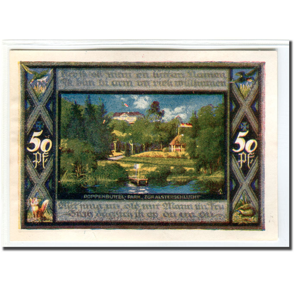 Banconote, Germania, Poppenbüttel, 50 Pfennig, paysage 4, 1921, 1921-07-01