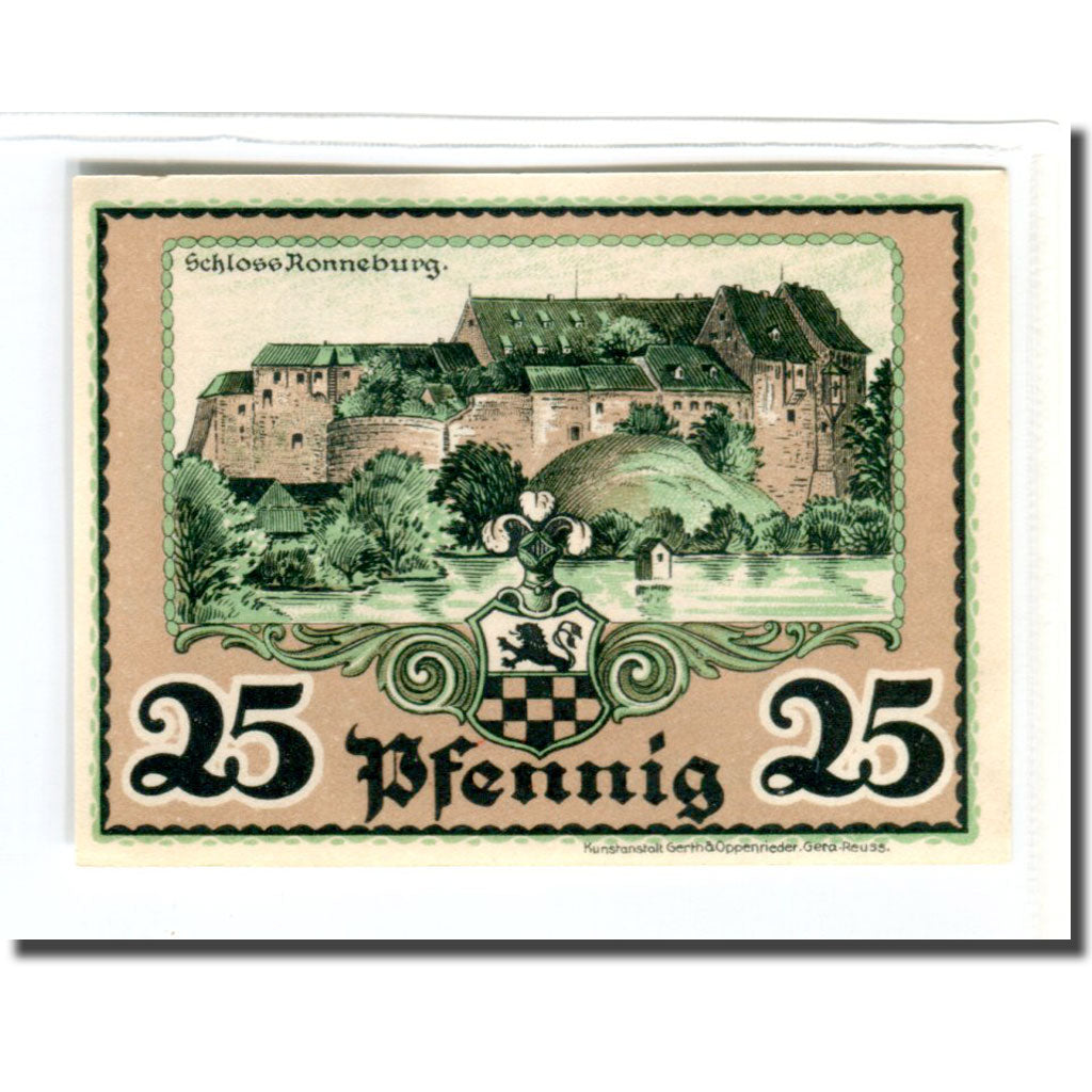 Geldschein, Deutschland, Ronneburg, 25 Pfennig, personnage, 1921, 1921-05-01