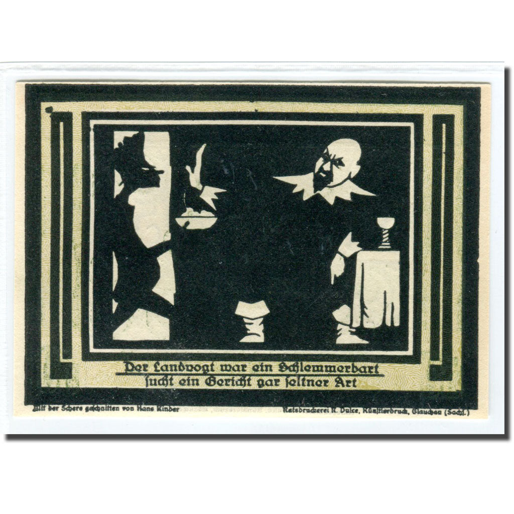 Banknot, Niemcy, Auerbach, 50 Pfennig, personnage, 1921, 1921-07-01, UNC(63)