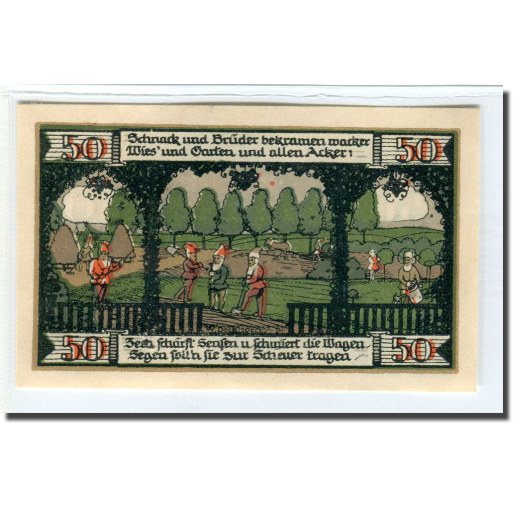 Banknote, Germany, Ballenstedt am Harz, 50 Pfennig, paysage, 1921, 1921-08-22