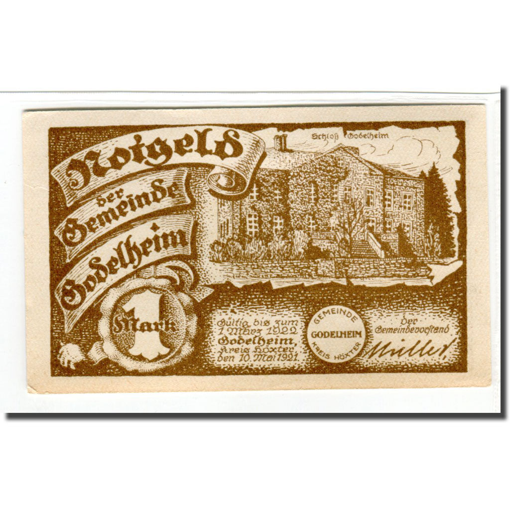 Banknote, Germany, Brakel Stadt, 1 Mark, guerre, 1921, 1921-06-01, UNC(63)