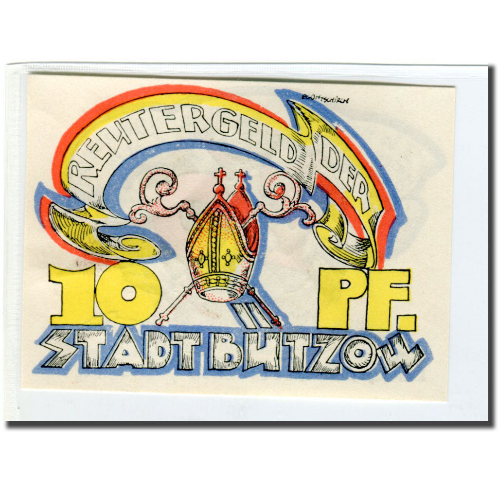 Banknote, Germany, Bützow, 10 Pfennig, chapeau, 1922, 1922-08-22, UNC(63)