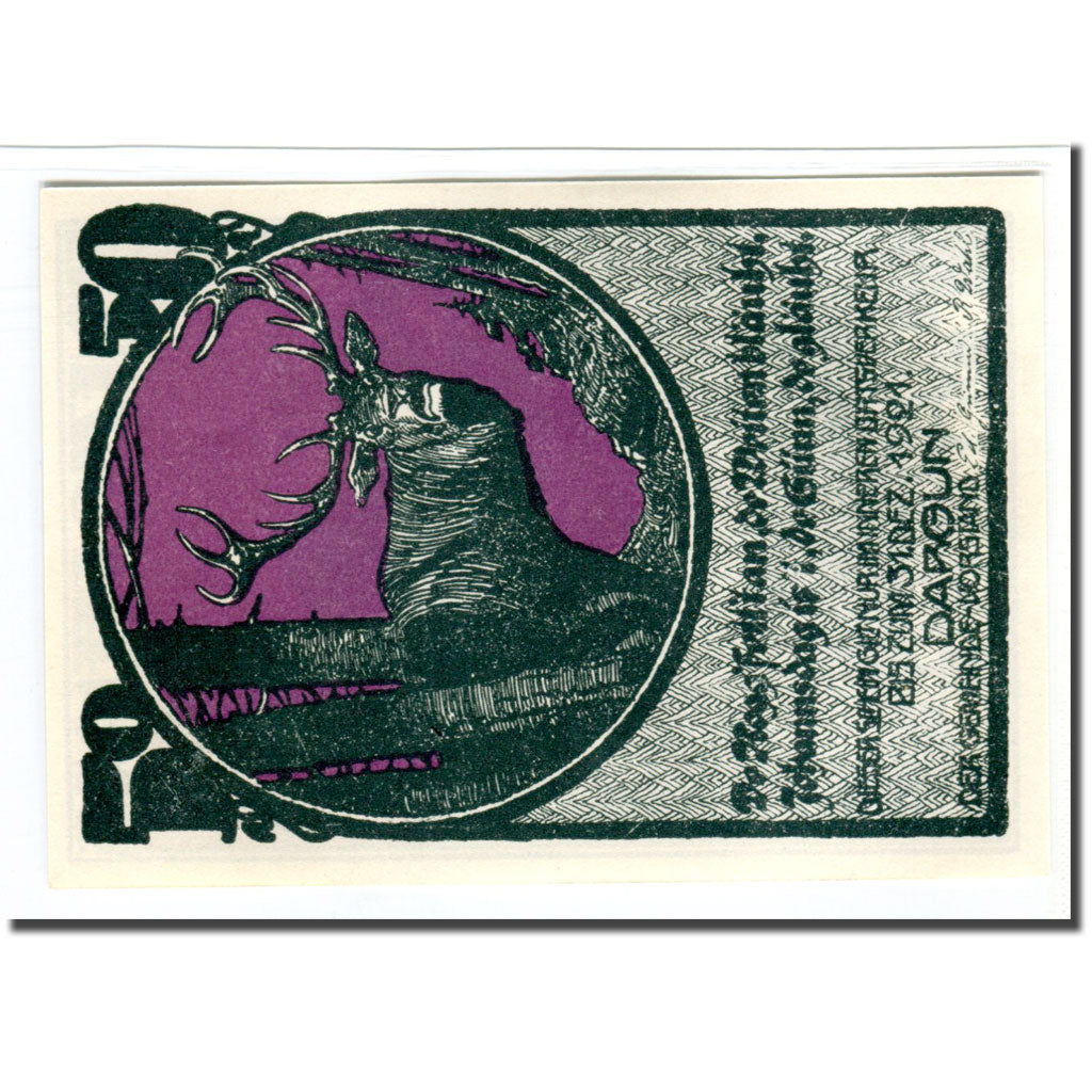Banknote, Germany, Dargun, 50 Pfennig, batiment 1, 1922, UNC(63), Mehl:257.1