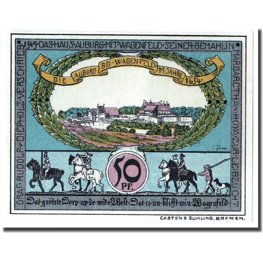 Banknote, Germany, Diepholz, 50 Pfennig, paysage, 1921, 1921-08-15, UNC(63)