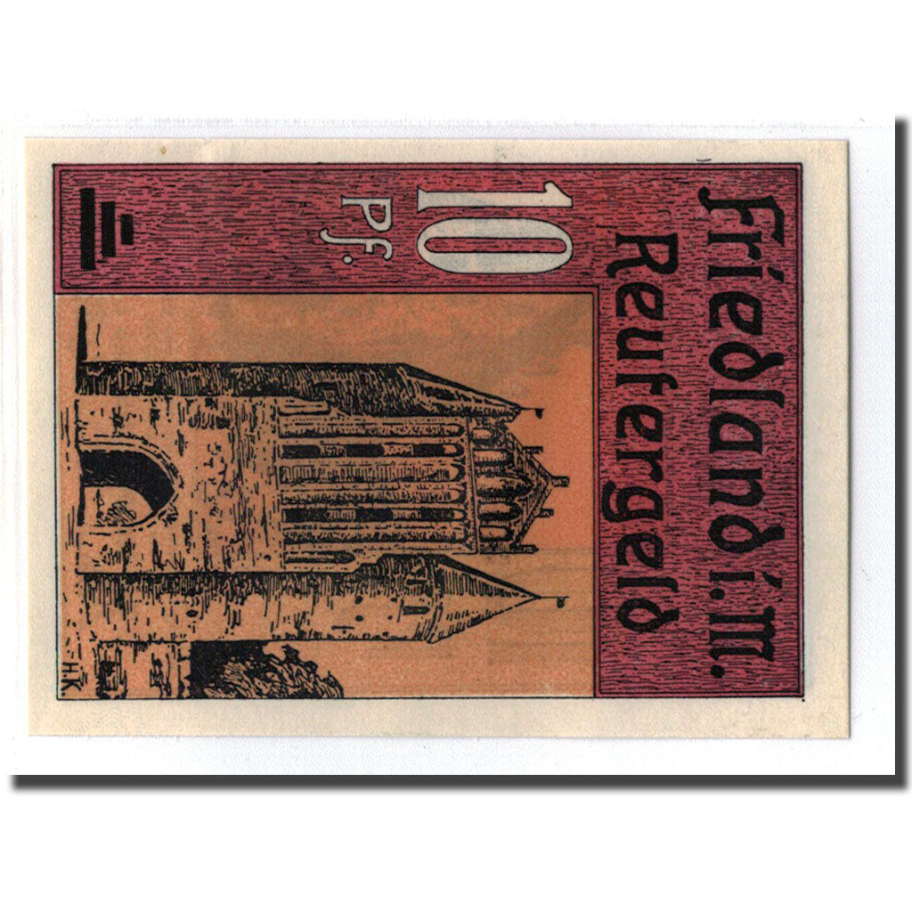 Banknote, Germany, Friedland, 10 Pfennig, Batiment, 1922, 1922-01-31, UNC(63)