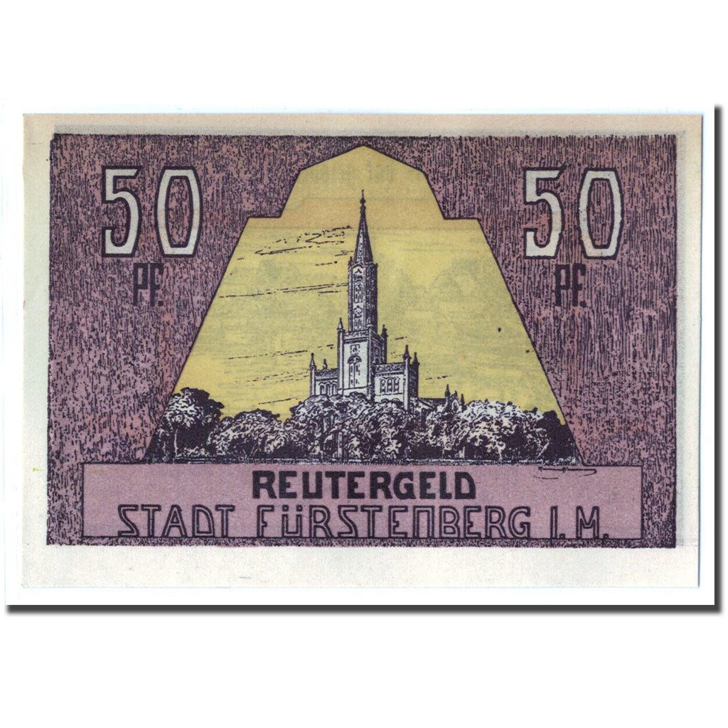 Banknote, Germany, Furstenberg in Meckl, 50 Pfennig, batiment 1, 1922, UNC(63)