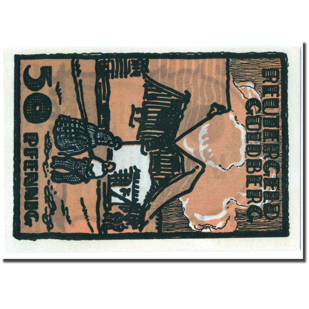 Billet, Allemagne, Goldberg, 50 Pfennig, paysage, 1922, SPL, Mehl:452.1