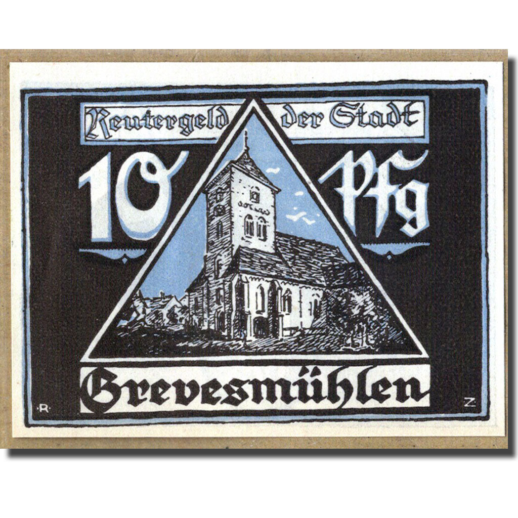 Banknote, Germany, Grevesmuhlen Stadt, 10 Pfennig, Batiment, 1922, UNC(63)