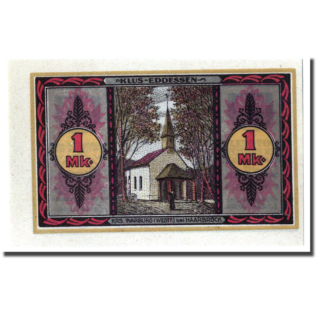 Banknote, Germany, Haarbrück, 1 Mark, Eglise, 1921, 1921-11-05, UNC(63)