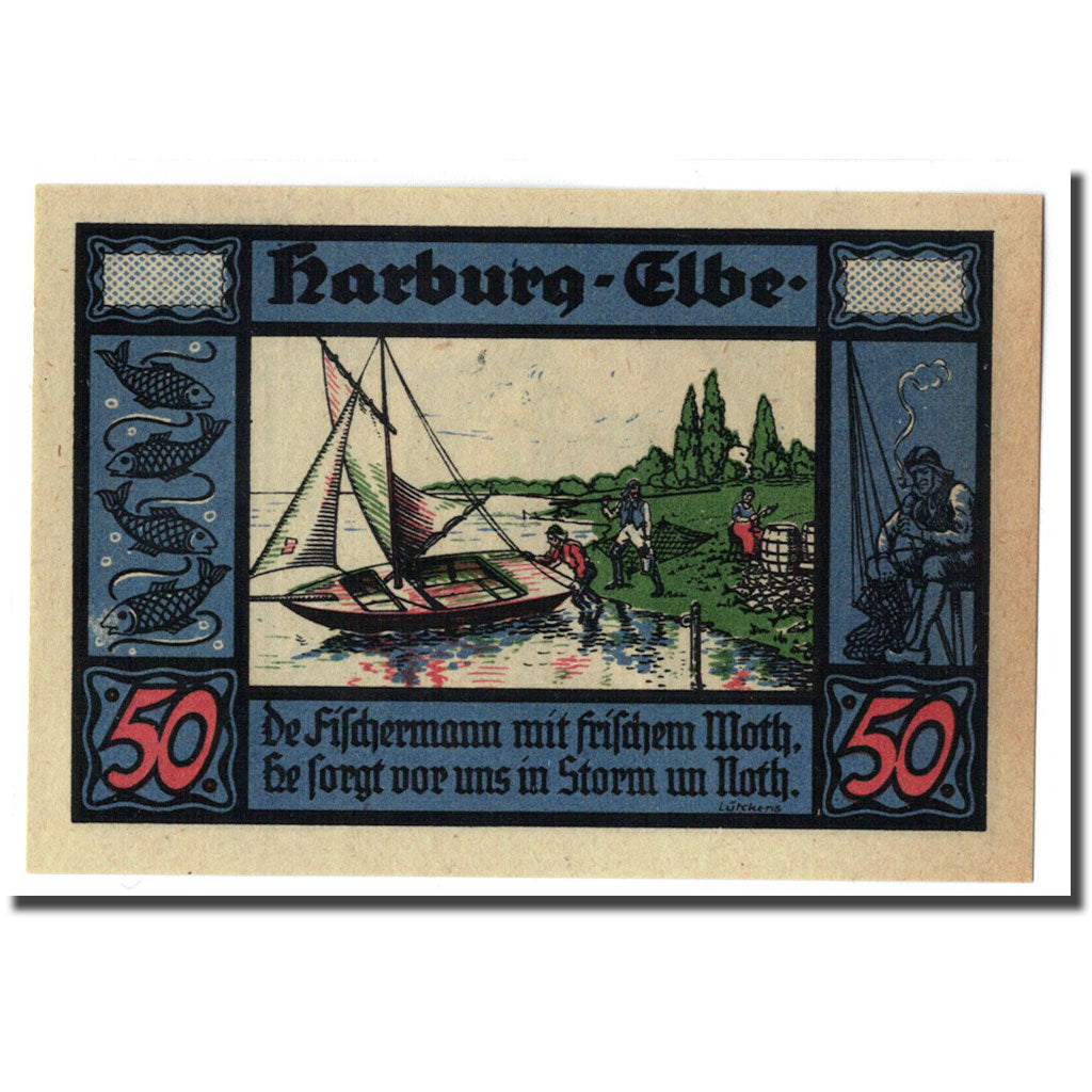 Banknote, Germany, Harburg, 50 Pfennig, Eglise 1, 1921, 1921-09-15, UNC(63)