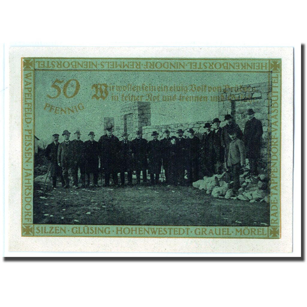 Billet, Allemagne, Hohenwestedt, 50 Pfennig, personnage, 1921, 1921-07-03, SPL