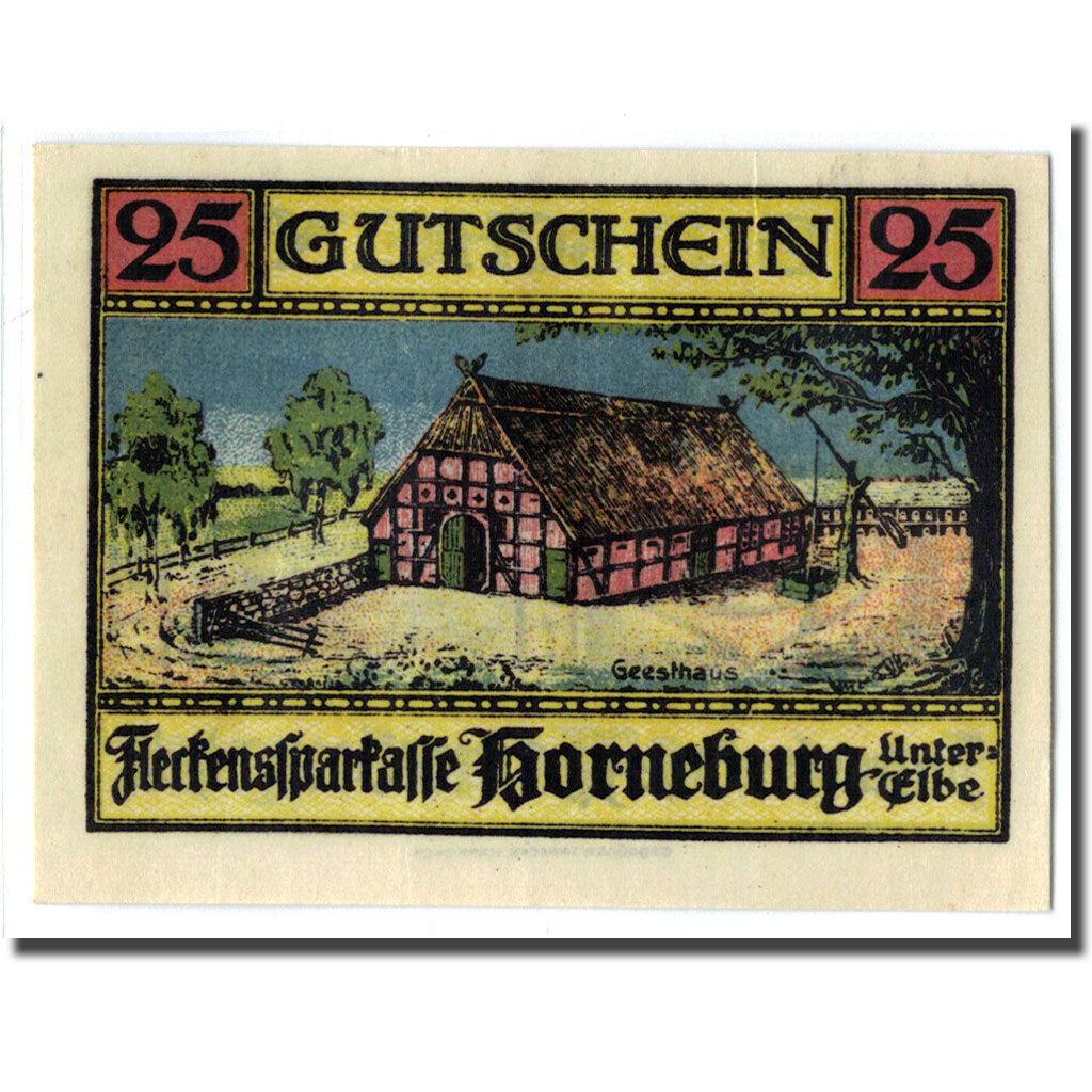 Banknote, Germany, Horneburg, 25 Pfennig, Batiment, 1921, 1921-05-01, UNC(63)