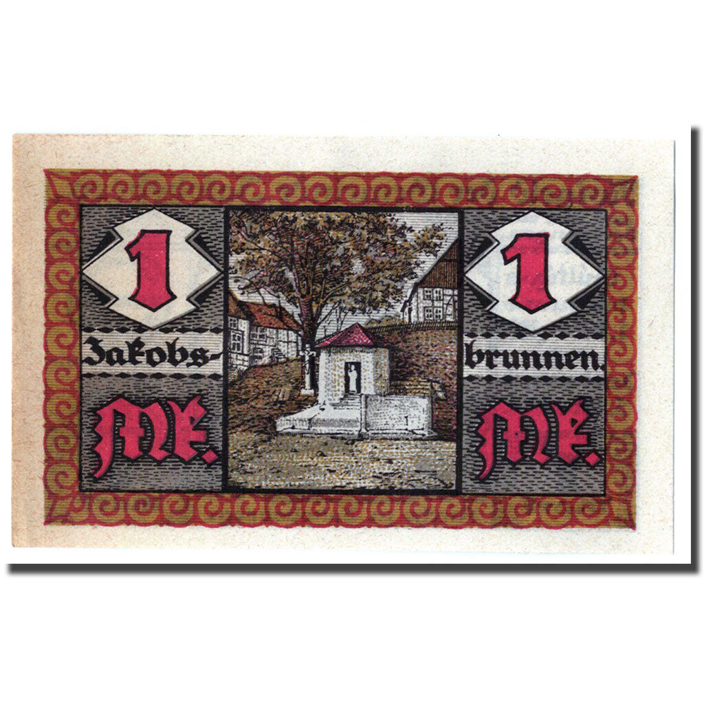 Banknote, Germany, Jakobsberg, 1 Mark, paysage, 1921, 1921-11-05, UNC(63)